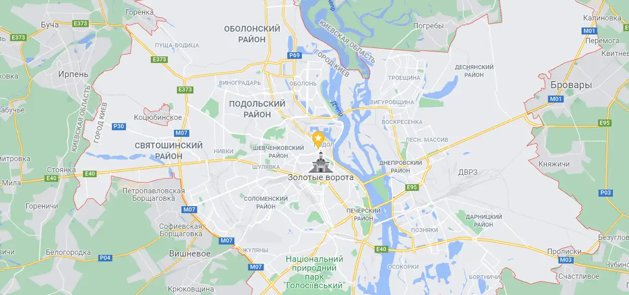 Киев карта